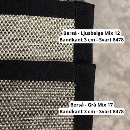Bandkantning av mattor 3-5 cm visning