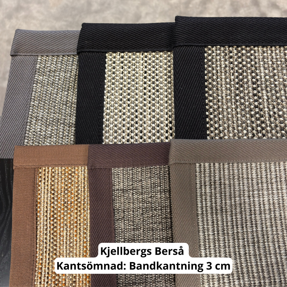 Bandkantning av mattor 3-5 cm visning