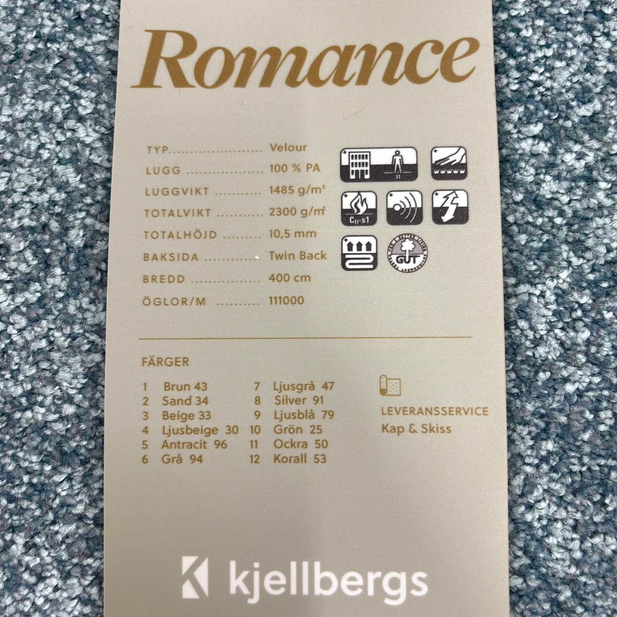 Kjellbergs Romance Velourmatta